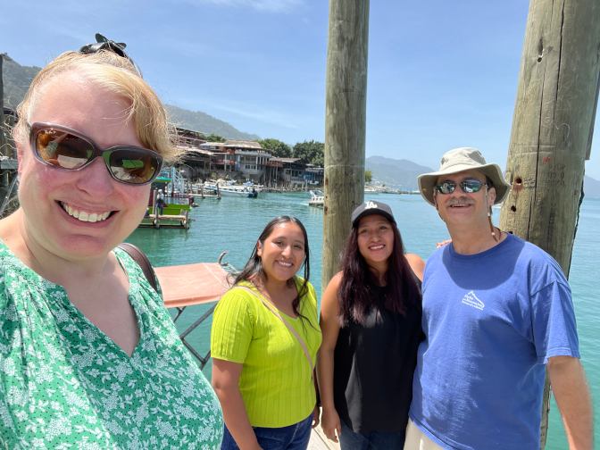 Steph, Yasmin, Yoselin, and Craig at the docks