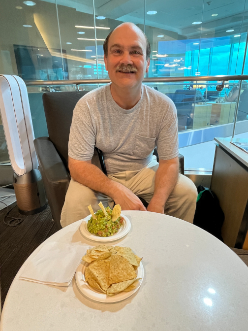 Fresh made-to-order guacamole at the Miami Admiral's Club