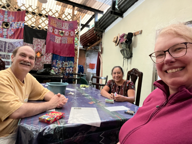 Playing Uno with Paulina