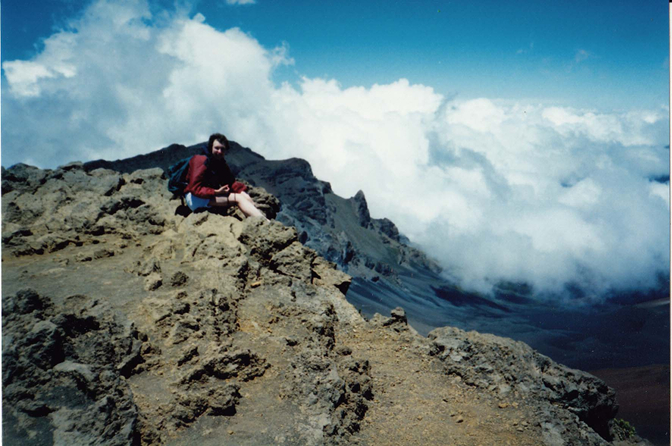 Steph at Haleakala crater rim Steph at Haleakala crater rim