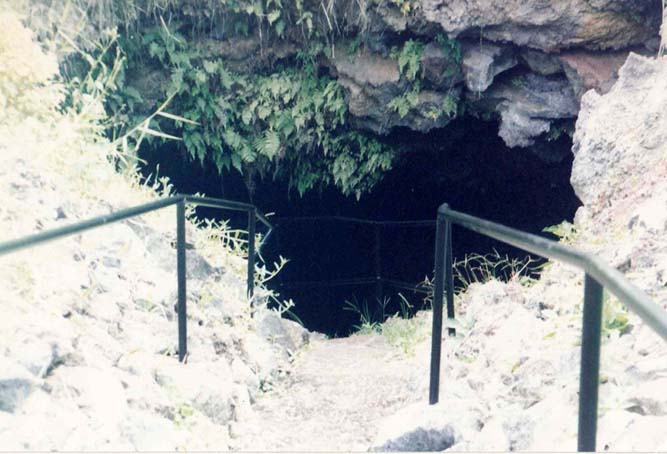 Entrance to the lava tube, Hana Cave Tour Entrance to the lava tube, Hana Cave Tour
