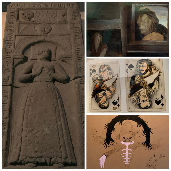 1569 gravestone, night troll painting, folkloric playing cards, The Shadow, Culture House