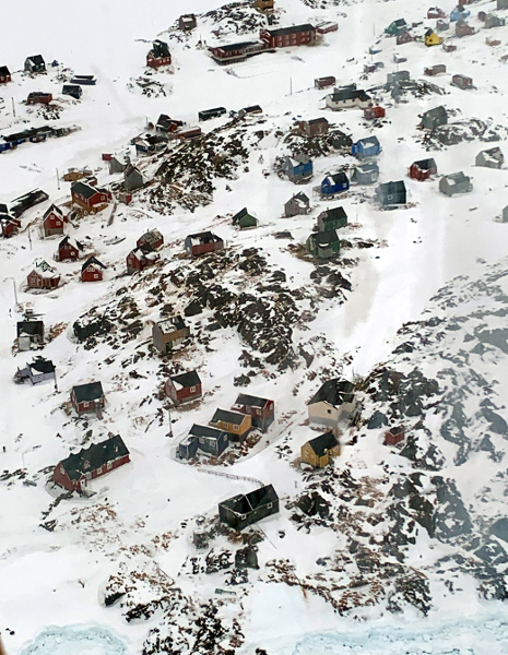 Kulusuk Settlement from the air