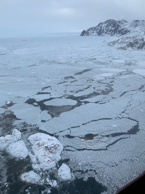 View from the helicopter flight from Kulusuk to Tasiilaq