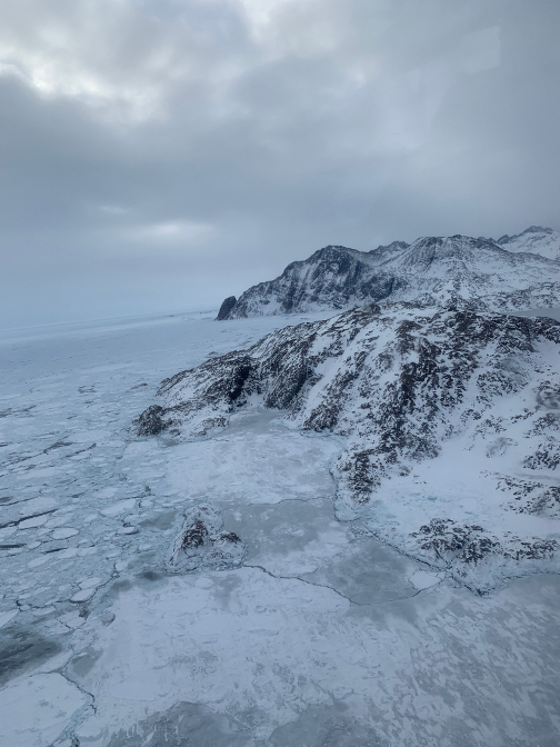 View from the helicopter flight from Kulusuk to Tasiilaq