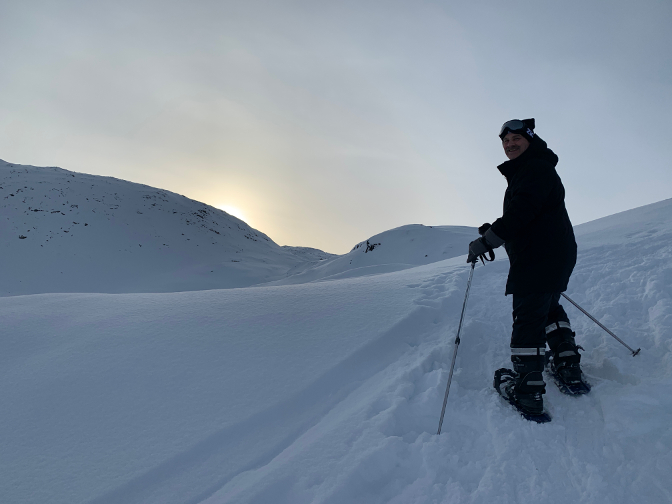 Snowshoeing above Ice Camp