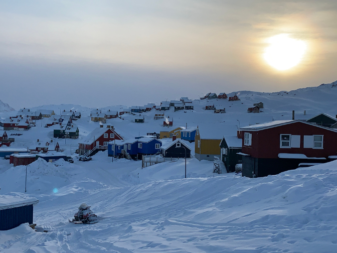 Morning sun over Tasiilaq