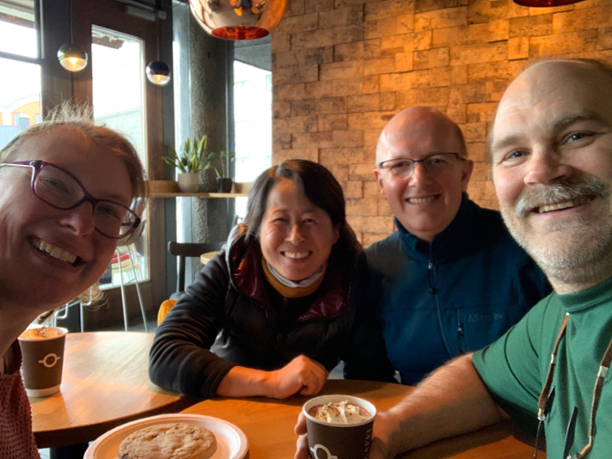 Coffee with Hak-Ye and Roger at Te & Kaffe