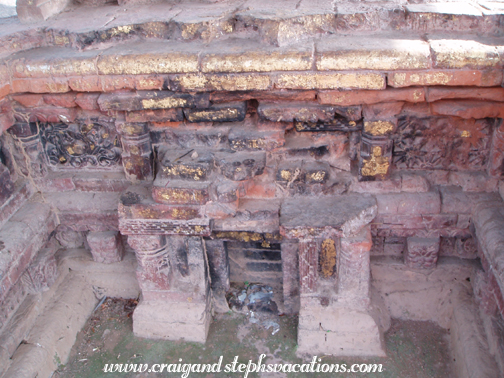 Shrine with gold leaf decoration