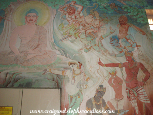 Paintings of Buddha's life at Mulagandhakuti Vihara Temple