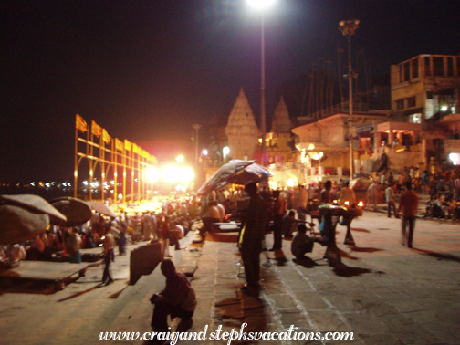 Walking on the ghat in search of a boat