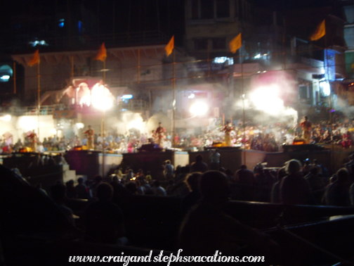 Nighttime ceremony on the ghats