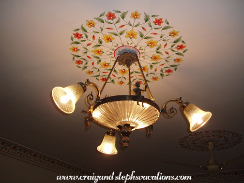 Ceiling painting, Amar Mahal Hotel