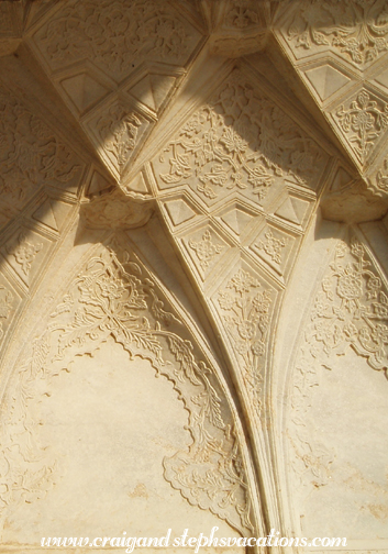 Sunlight and shade play on Muqarnas, Itimad-ud-Duala