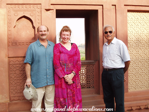 Craig, Steph, & Mukul, Agra Fort Craig, Steph, & Mukul, Agra Fort