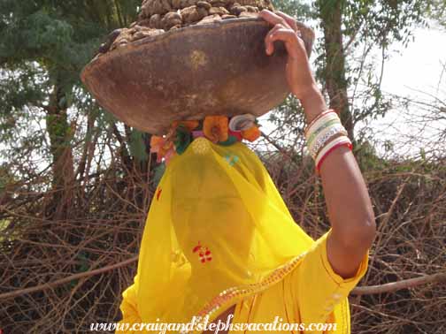 Yellow-veiled daughter-in-law in Phalathi