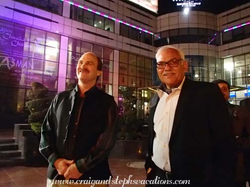 Craig and Mukul await the arrival of the groom Craig and Mukul await the arrival of the groom