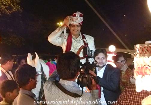The groom arrives on a white mare The groom arrives on a white mare