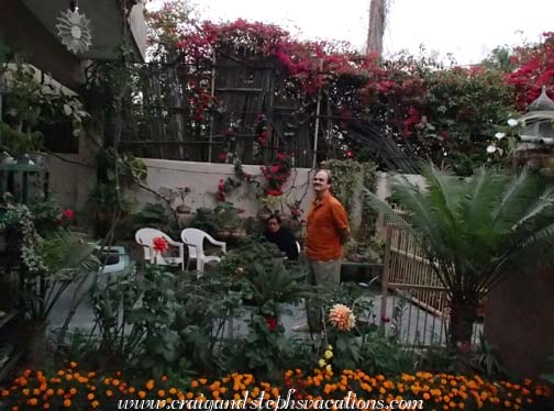 Craig enjoys Mukul's back garden Craig enjoys Mukul's back garden