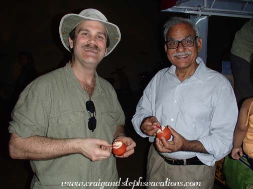 Craig and Mukul enjoy some ice cream at the beach Craig and Mukul enjoy some ice cream at the beach