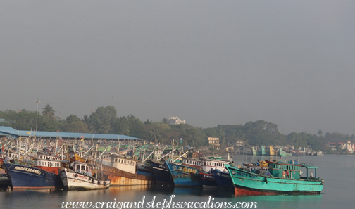 Fishing boats off of Willingdon Island Fishing boats off of Willingdon Island