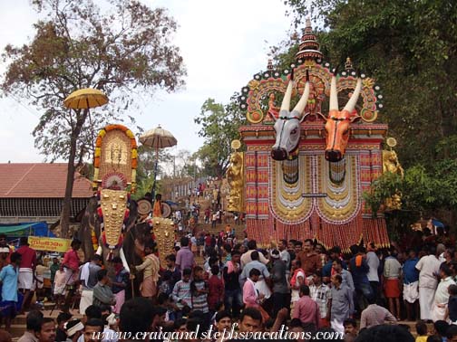 Elephants and a buffalo effigy Elephants and a buffalo effigy