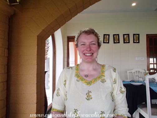 Mukul presented me with jasmine for my hair at breakfast