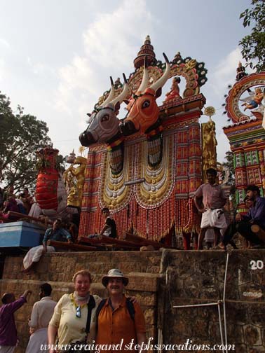 Buffalo effigies at Periayanampetta Pooram