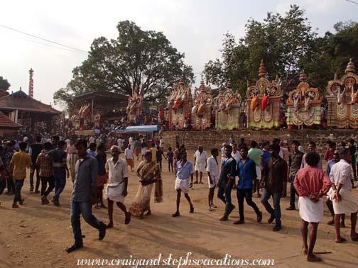 Buffalo effigies at Periayanampetta Pooram