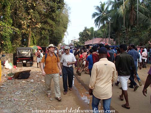 Walking back from the festival