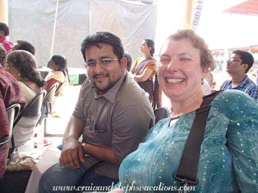 Dany and Steph watching the dance performances