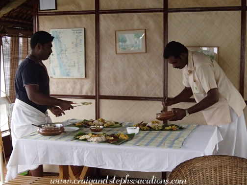 William and Rajendran serve lunch William and Rajendran serve lunch