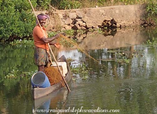 Fisherman with his net Fisherman with his net