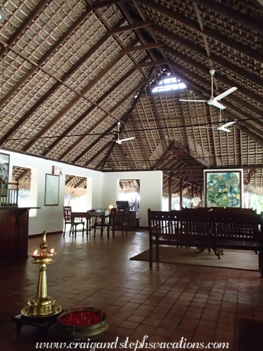 Marari Beach Resort reception area Marari Beach Resort reception area