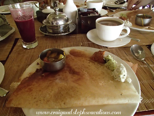 Dosa masala with coconut chutney Dosa masala with coconut chutney