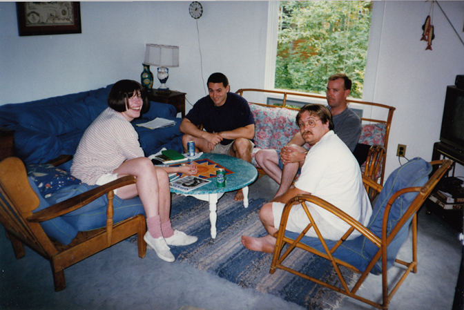 Playing dice at the cottage Playing dice at the cottage