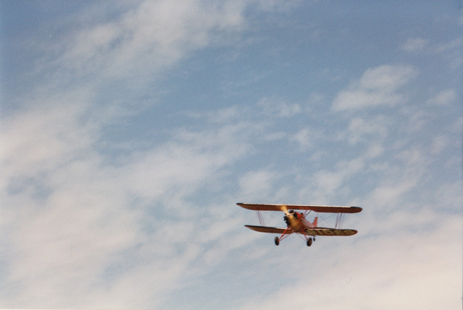 Tom and Margaret's biplane ride Tom and Margaret's biplane ride