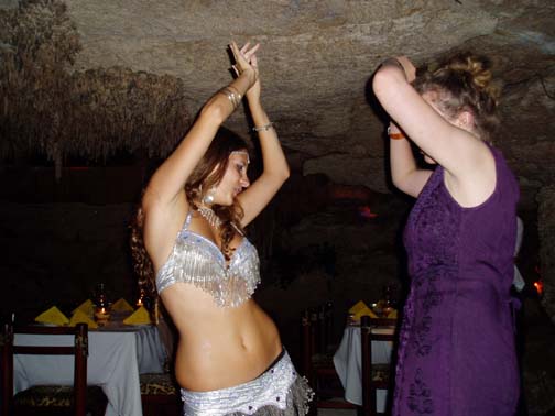 Dancing with the belly dancer at Alux Dancing with the belly dancer at Alux