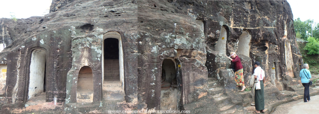 Toni enters a cave barefoot, Phowin Taung Hill
