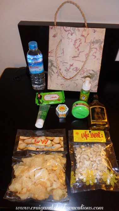 Welcome goodie bag of local products Welcome goodie bag of local products