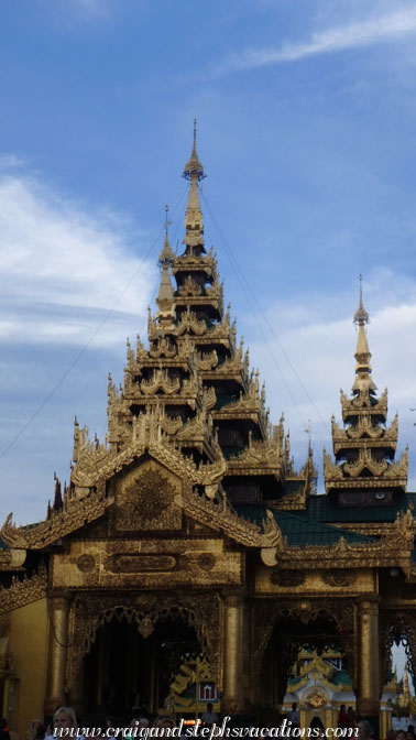 Rest house (zayat) with its gilded pyatthat roof