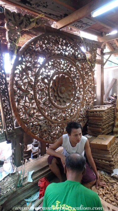 Teak mandala, Aung Nan Handicrafts Workshop Teak mandala, Aung Nan Handicrafts Workshop