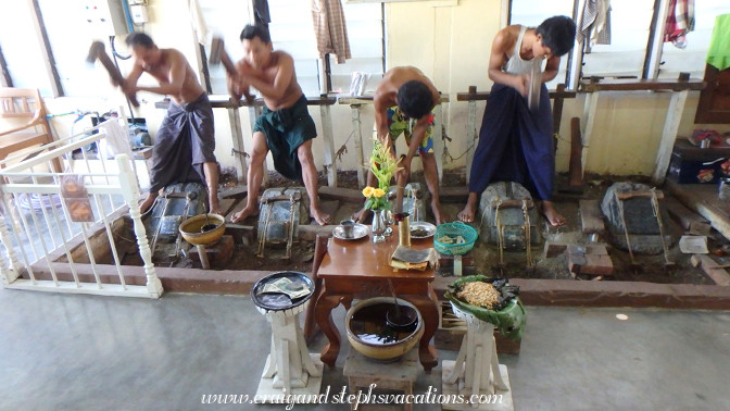 Pounding gold leaf, King Galon Gold Leaf Workshop