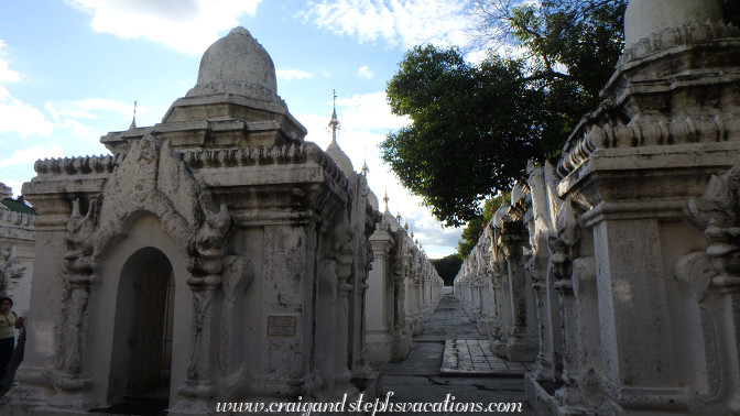 729 whitewashed pagodas house marble tablets inscribed with Theravada Buddhist canon 729 whitewashed pagodas house marble tablets inscribed with Theravada Buddhist canon