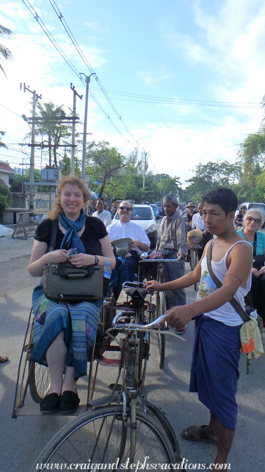 Trishaw ride through Mandalay