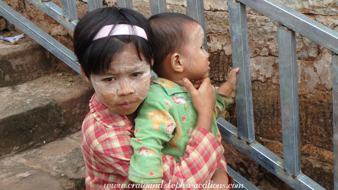 Local children at Phowin Taung Hill