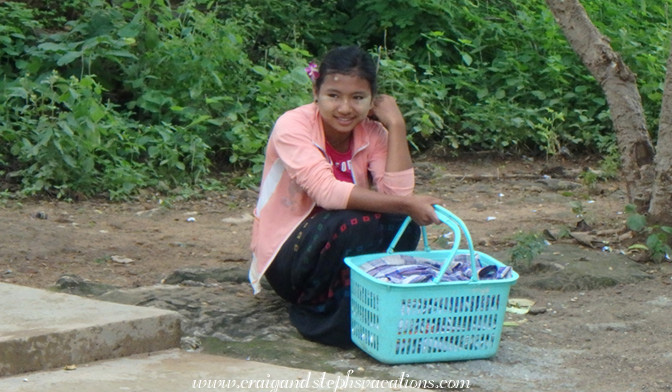 Young lady who helped Craig to get around on the uneven terrain