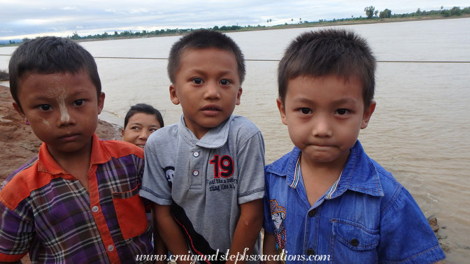 Children welcome us to Chai Village