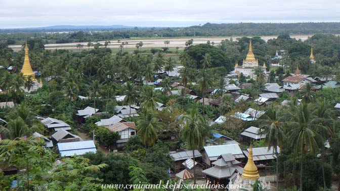 View down to the Chindwin River from Kanee Monastery