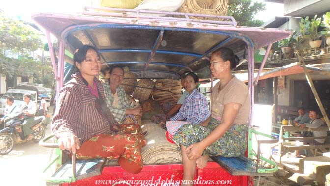 Women catching a ride